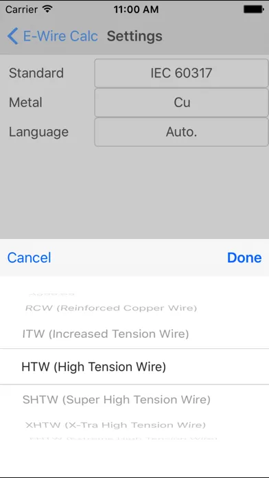 E-Wire Calc स्क्रीनशॉट