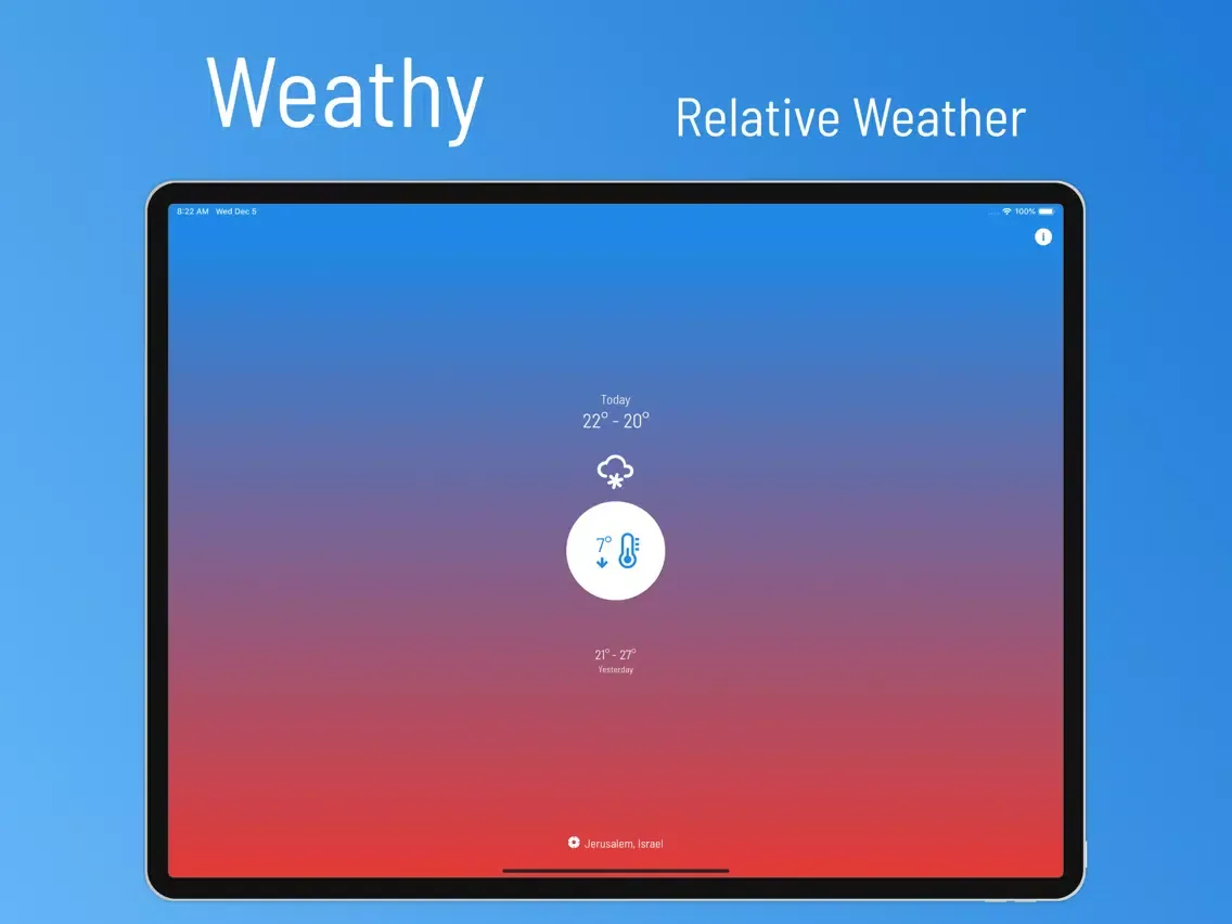 Ảnh chụp màn hình của Weathy - Relative Weather iPad 