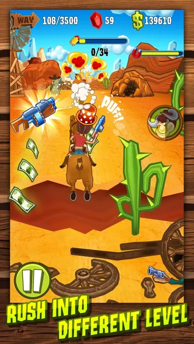 Capturas de tela do Shoot and Run: Western