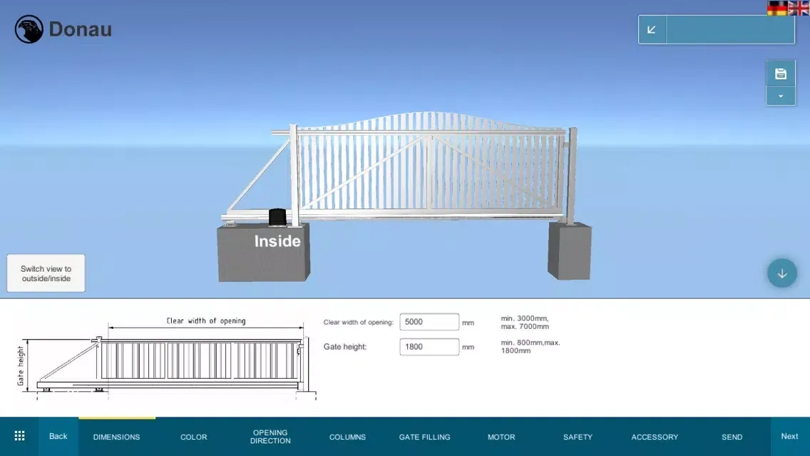 Capturas de pantalla de Falken Gate Configurator