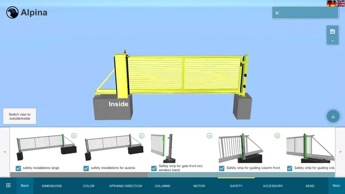Capturas de pantalla de Falken Gate Configurator