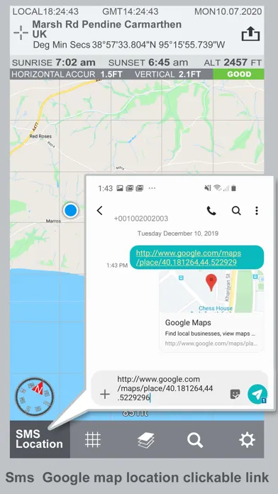 World GPS coordinates स्क्रीनशॉट