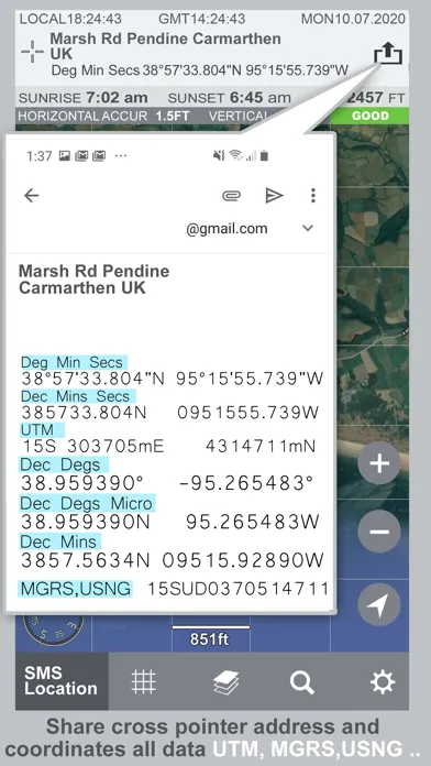 World GPS coordinates स्क्रीनशॉट