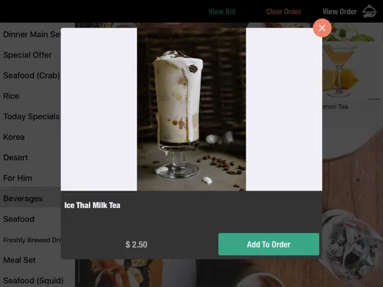 ภาพหน้าจอของ Octopus Menu iPad 