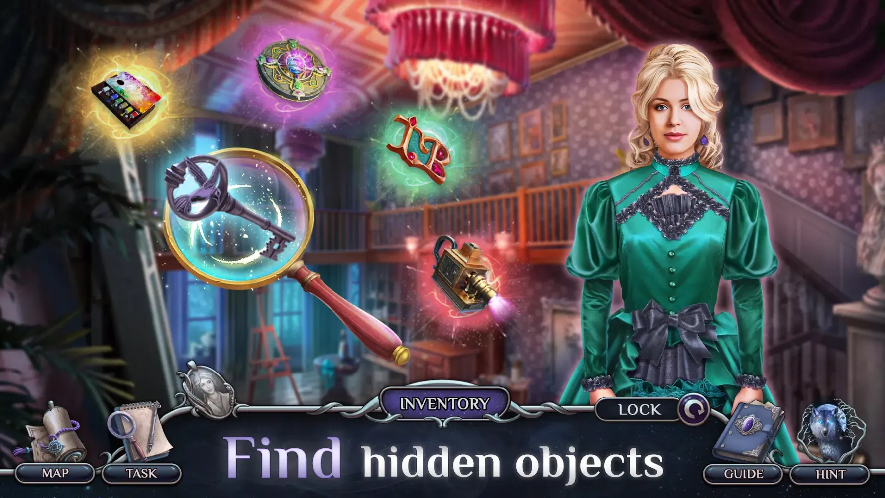 Tangkapan skrin Grim Tales 24: Hidden Objects