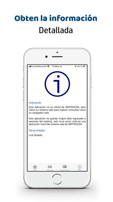 Zrzuty ekranu Consulta Información vehículo