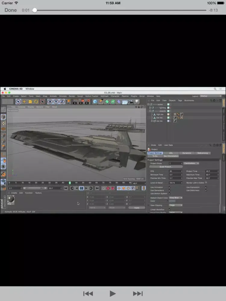 تصاویر LearnFor CINEMA4D R18 iPad 