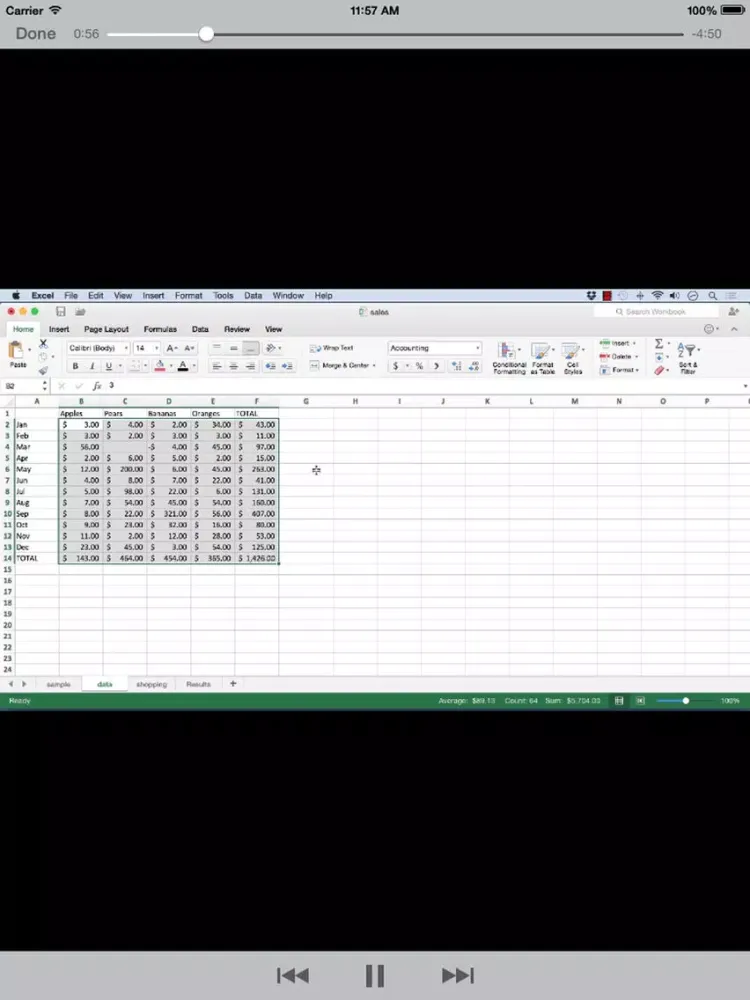 LearnFor Excel2016 iPad  스크린샷