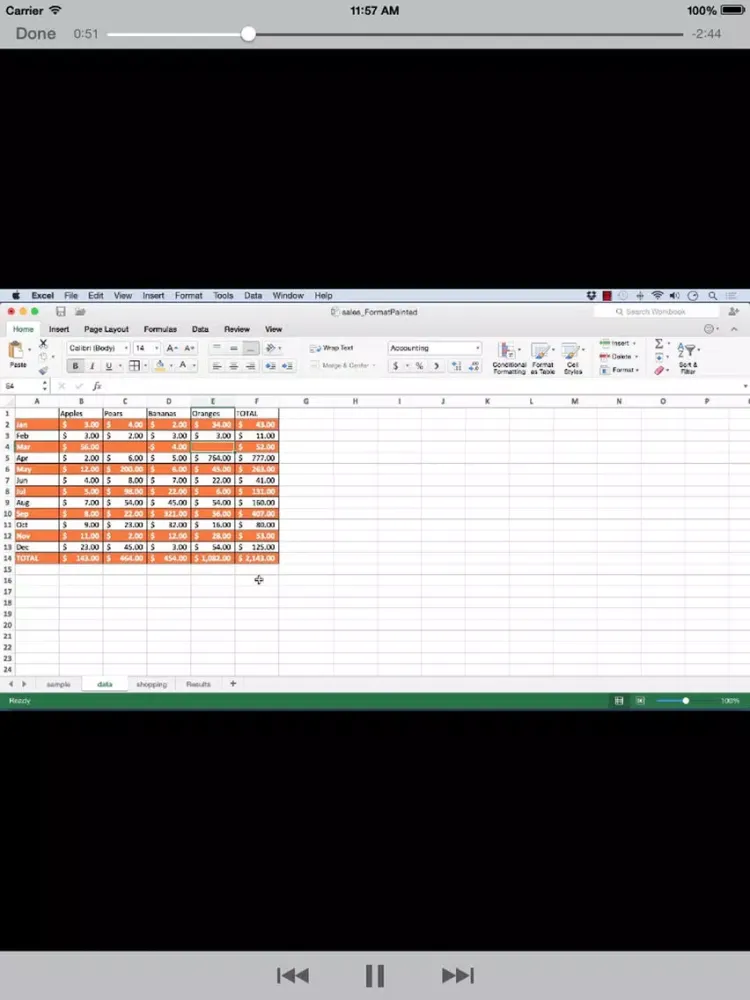 LearnFor Excel2016 iPad  스크린샷