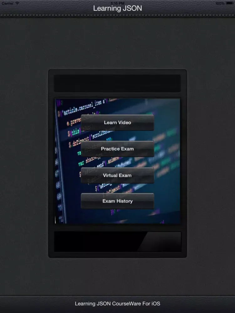ภาพหน้าจอของ LearningJSON iPad 