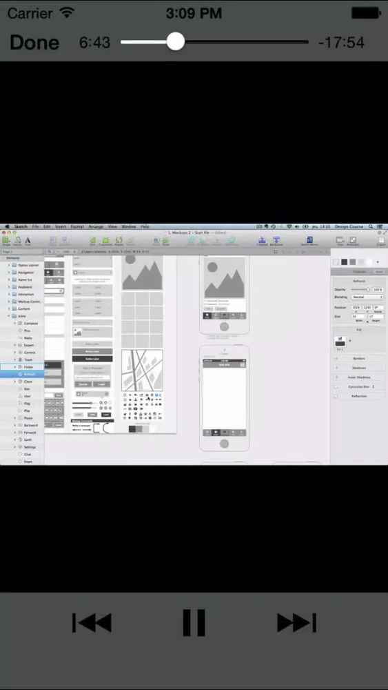 ภาพหน้าจอของ Mobile Design