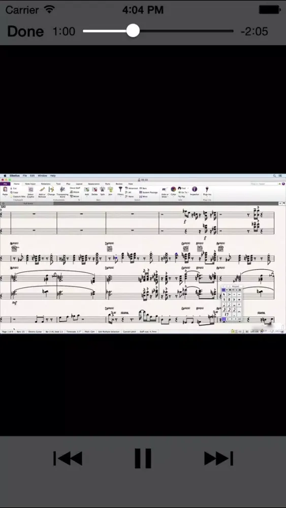 Tangkapan layar LearnFor Sibelius 8