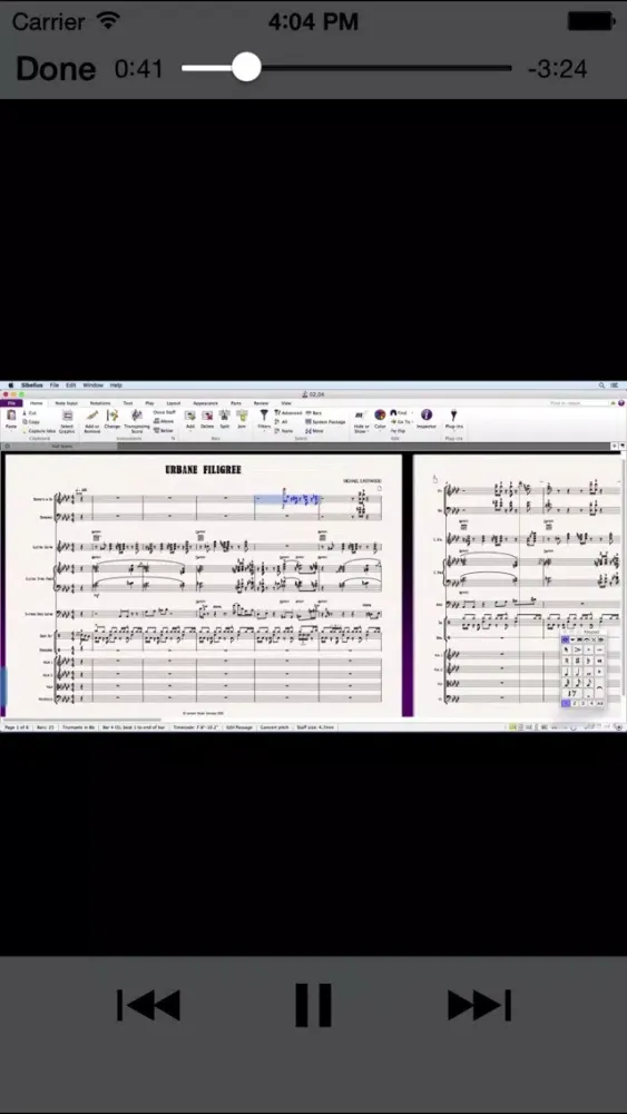 Tangkapan layar LearnFor Sibelius 8