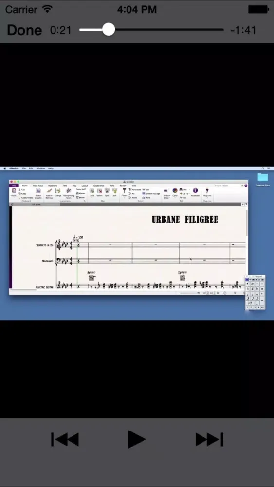 Tangkapan layar LearnFor Sibelius 8