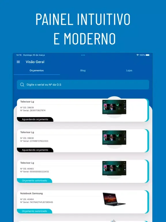 Tangkapan layar Eletrônica Multimarcas iPad 