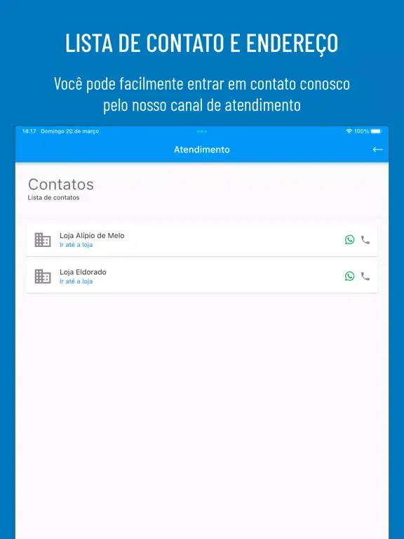 Tangkapan layar Eletrônica Multimarcas iPad 