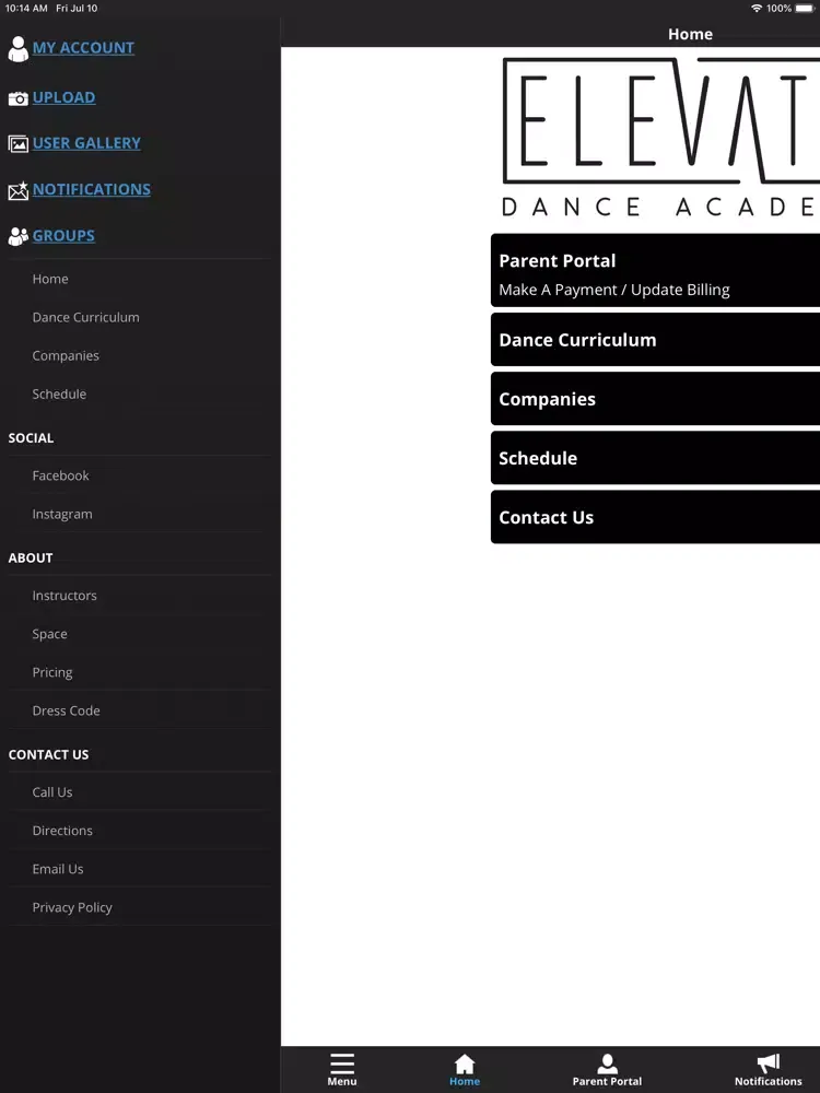 Elevate Dance Academy iPad 应用截图