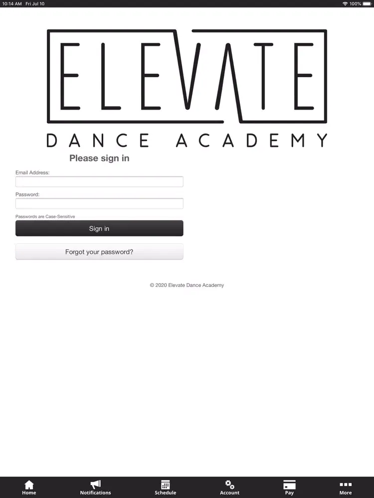 Elevate Dance Academy iPad 应用截图