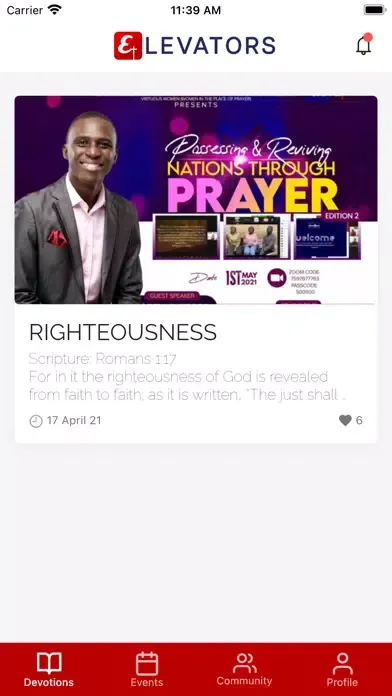 ภาพหน้าจอของ Elevators Devotional