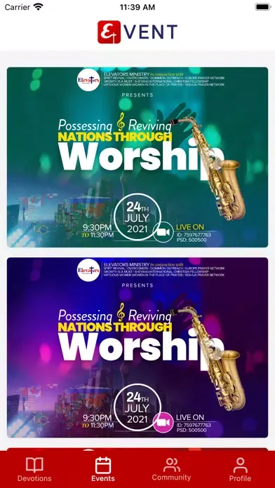 ภาพหน้าจอของ Elevators Devotional