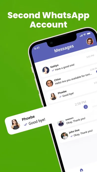Tangkapan skrin WA Dual Messenger