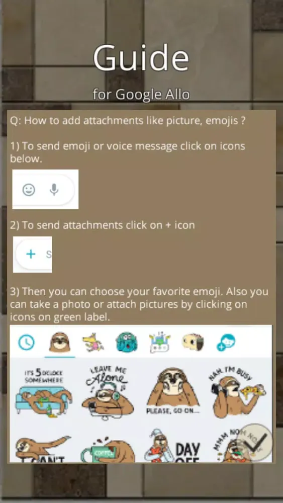 Capturas de pantalla de Guide for Google Allo