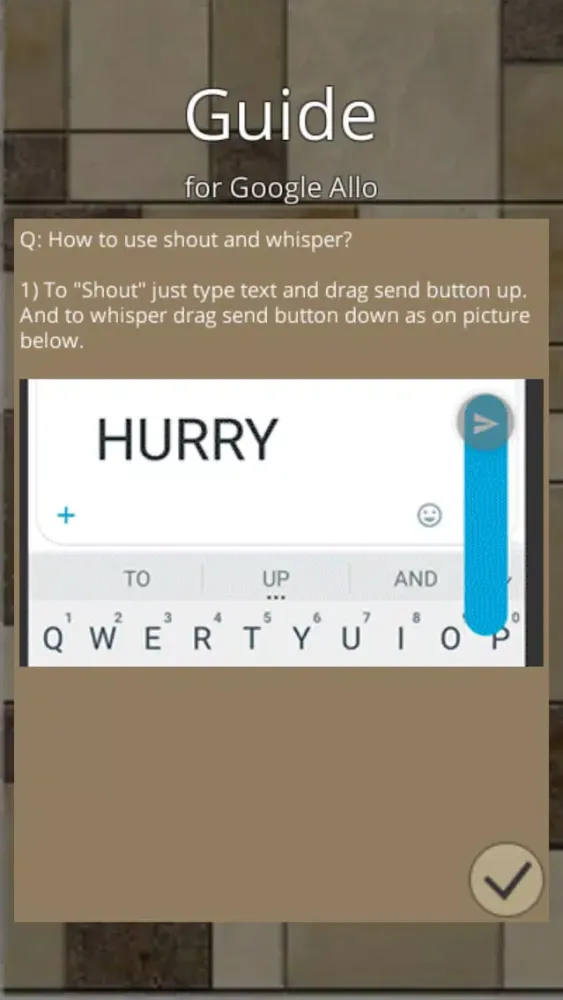 Capturas de pantalla de Guide for Google Allo