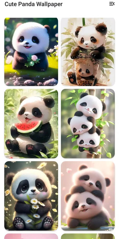 Cute Sweet Panda Wallpaper স্ক্রিনশট