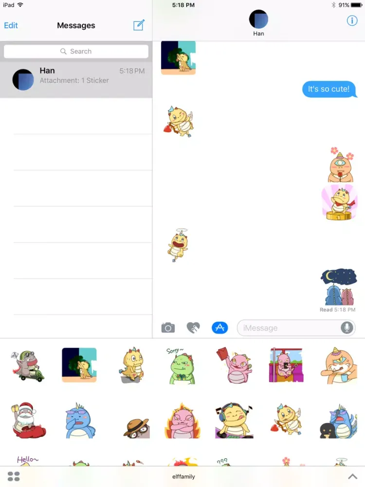 Captures d'écran de Elffamilymoji iPad 