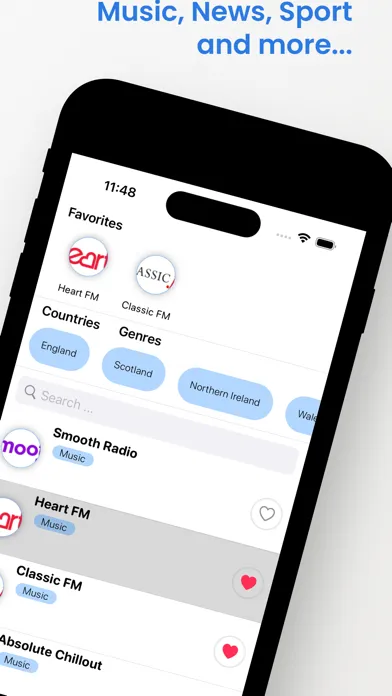 Captures d'écran de British Radio stations live FM