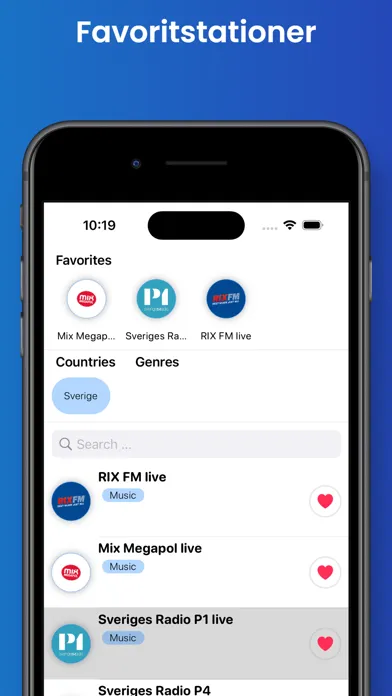 Capturas de pantalla de Sveriges Radiostationer live