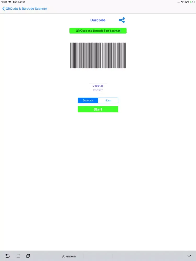 Tangkapan skrin QR Code & Barcode Fast Scanner iPad 