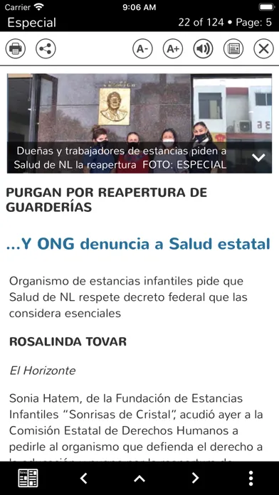 Captures d'écran de El Horizonte edición impresa