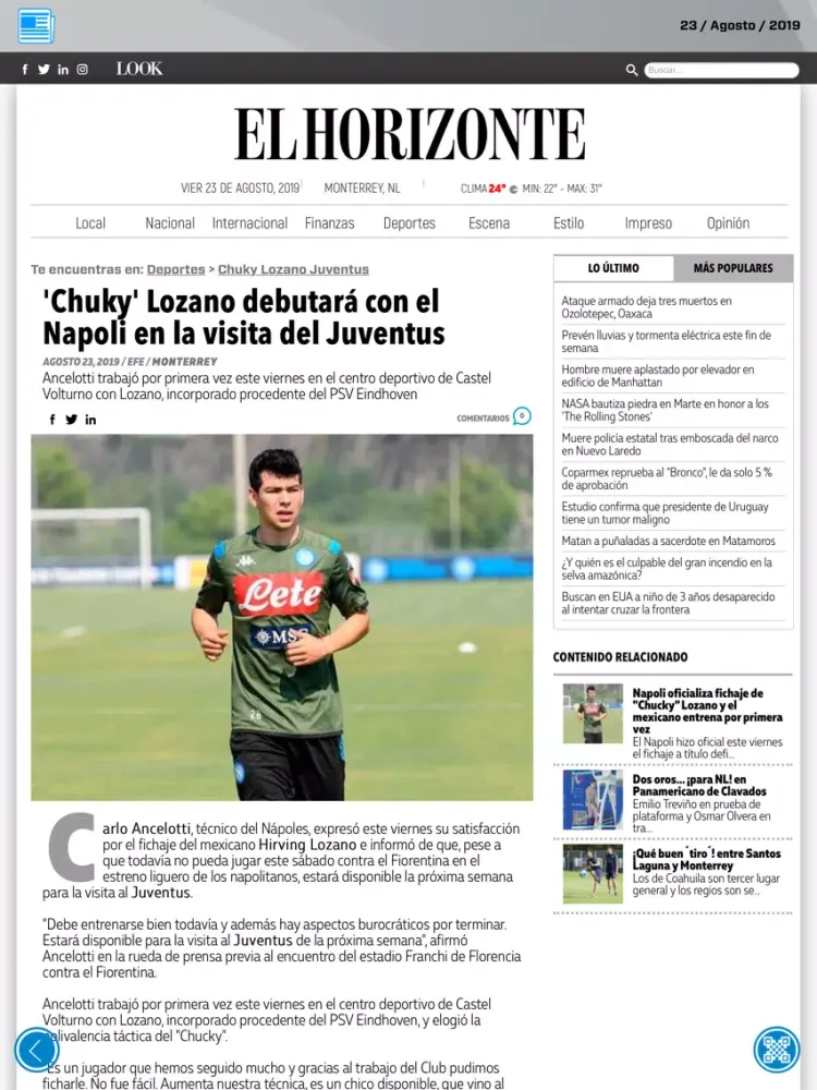 Скриншоты El Horizonte iPad 
