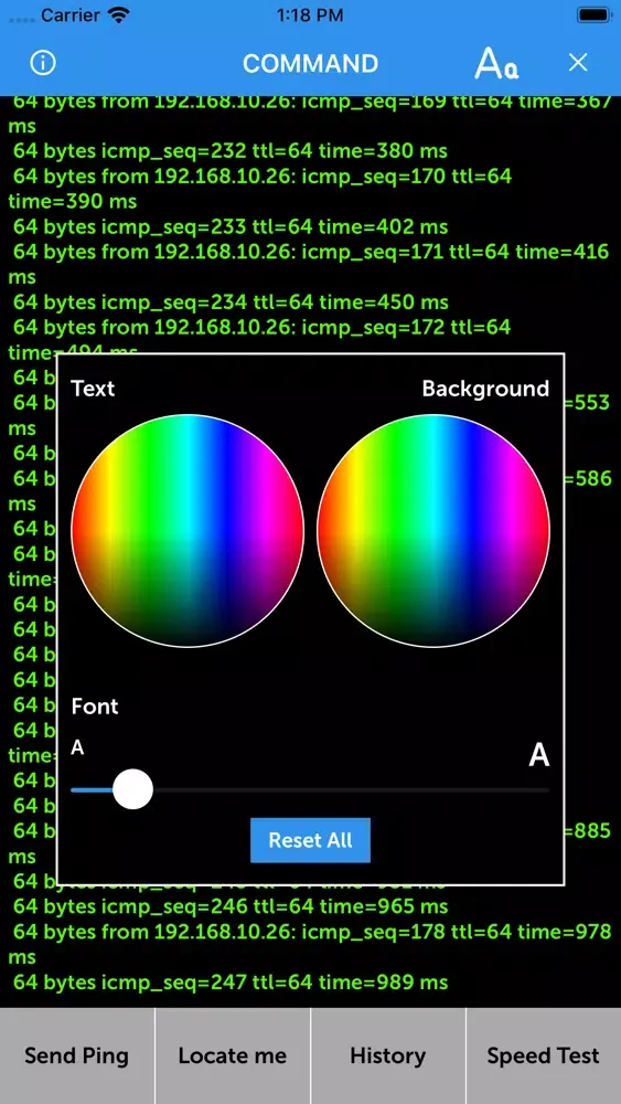 Captures d'écran de Cmd - Speed test & Ping (MS)