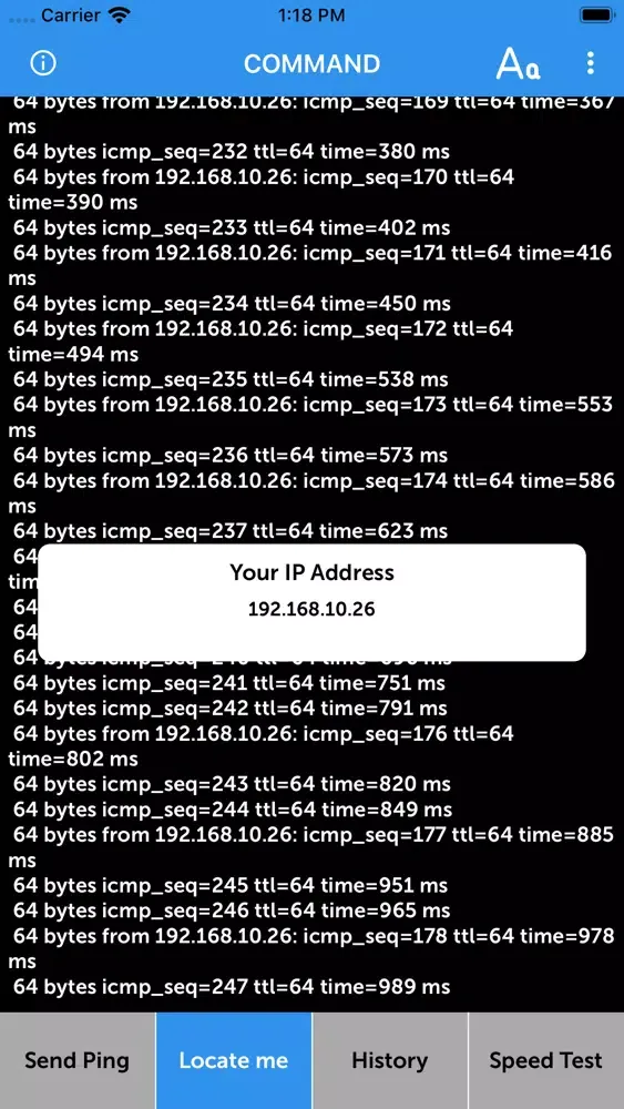 Captures d'écran de Cmd - Speed test & Ping (MS)