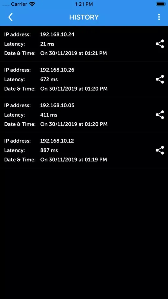 Captures d'écran de Cmd - Speed test & Ping (MS)