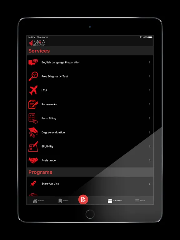 IMCA Consultancy iPad  स्क्रीनशॉट