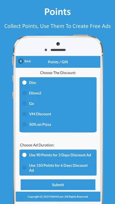 ภาพหน้าจอของ DINVO Merchants