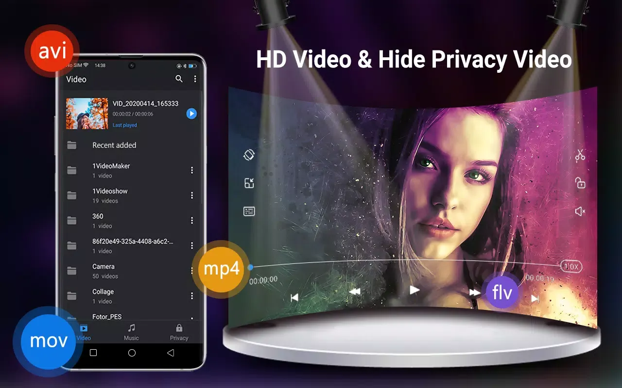 Capturas de tela do Video Player All Format