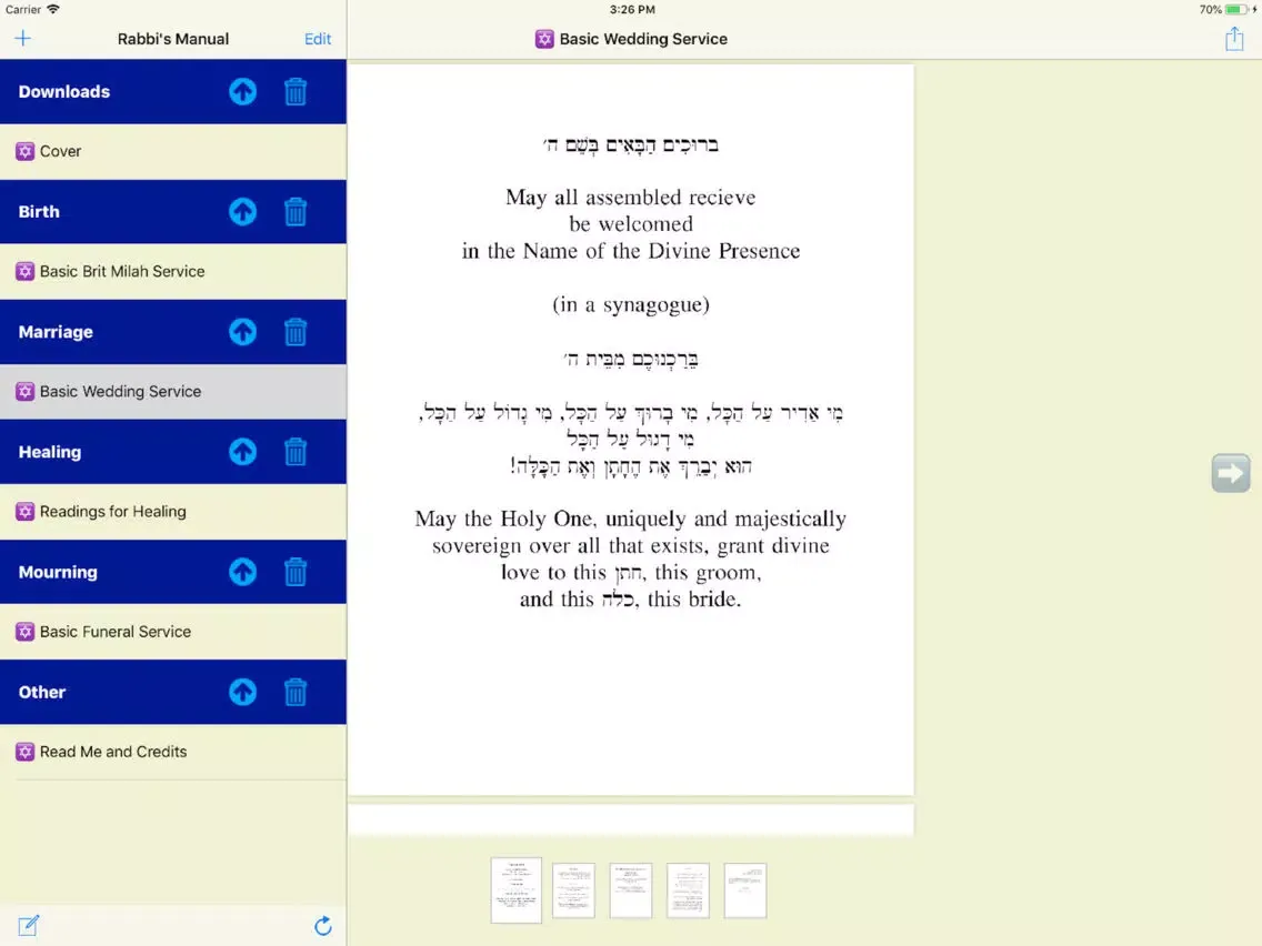 Rabbi's Manual iPad  স্ক্রিনশট
