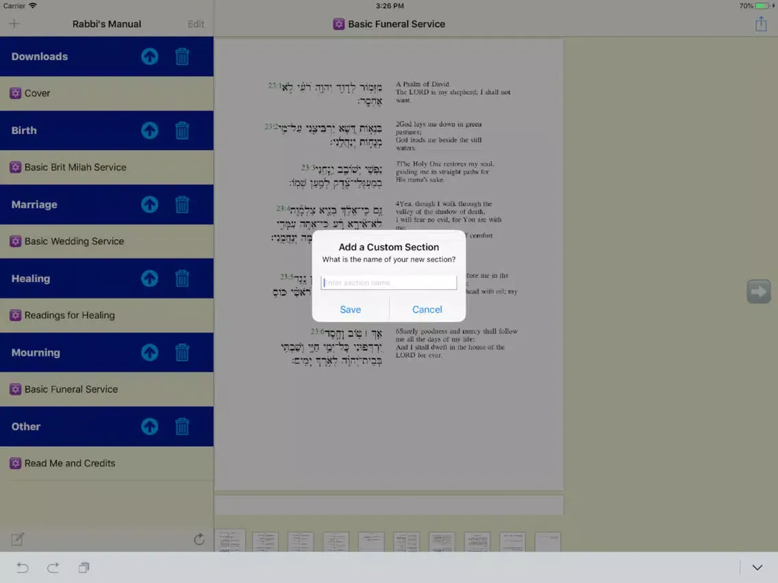 Rabbi's Manual iPad  স্ক্রিনশট