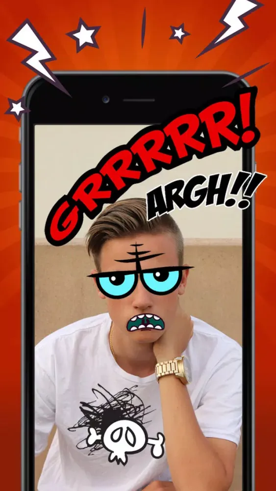 Angry Face Maker Comic Sticker App應用截圖