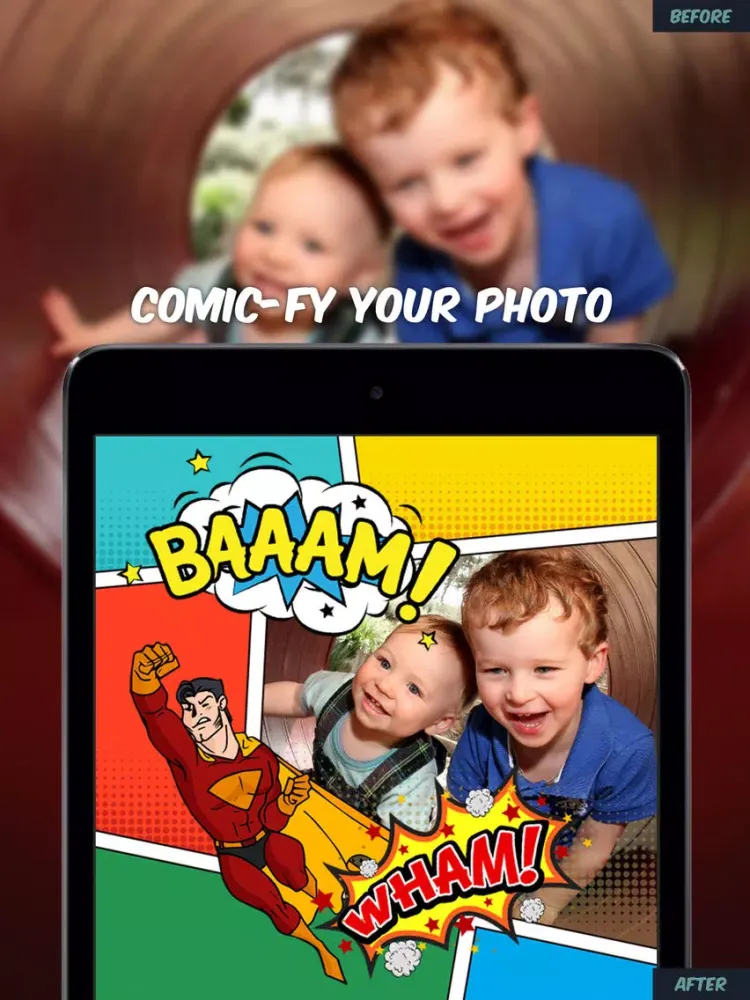 Ảnh chụp màn hình của Comic Strip Maker: Heroes Photo Sticker App iPad 