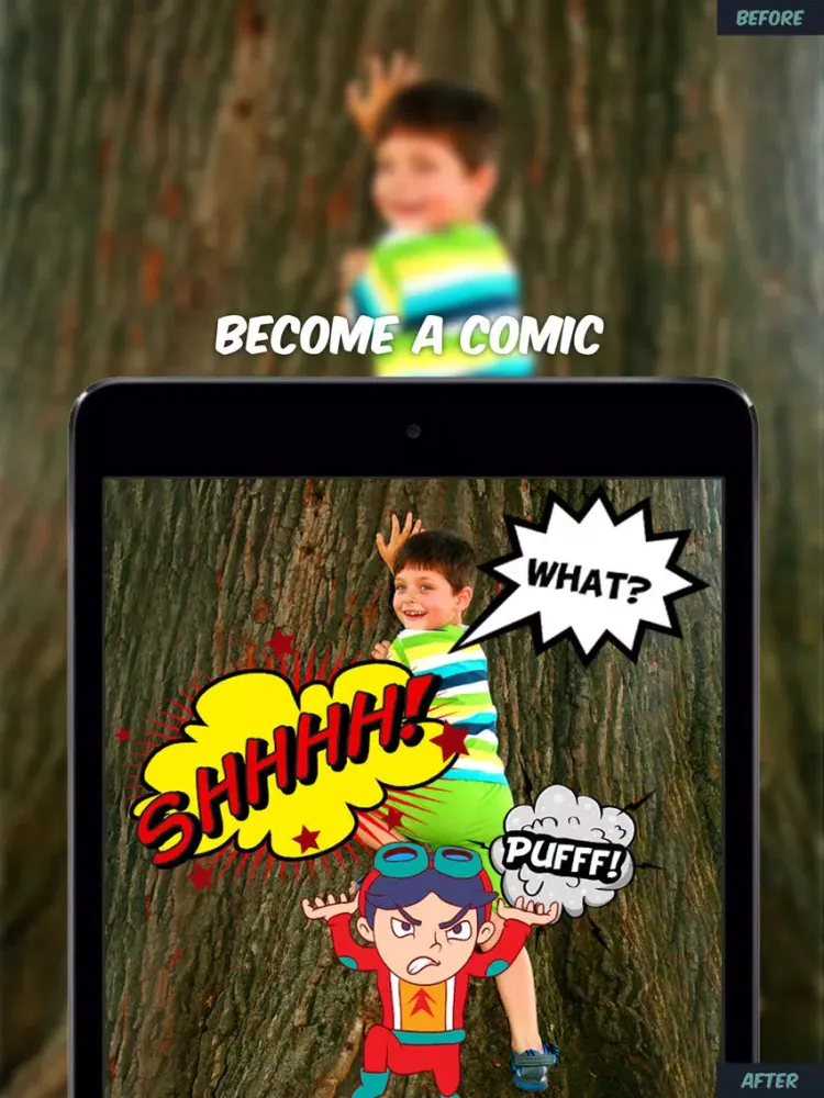 Ảnh chụp màn hình của Comic Strip Maker: Heroes Photo Sticker App iPad 