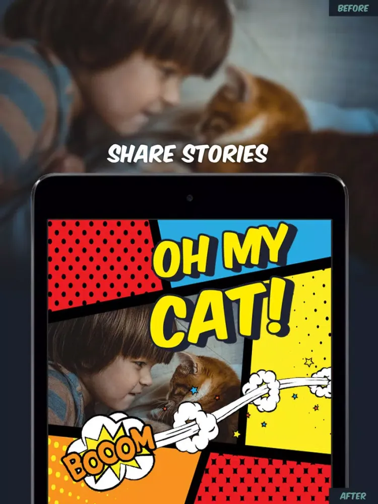 Ảnh chụp màn hình của Comic Strip Maker: Heroes Photo Sticker App iPad 