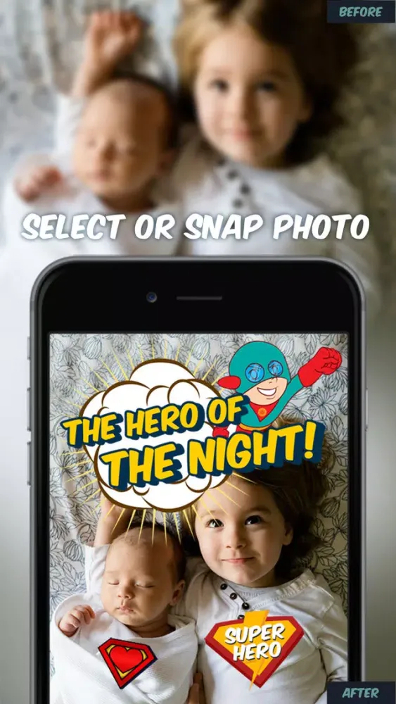 Ảnh chụp màn hình của Comic Strip Maker: Heroes Photo Sticker App