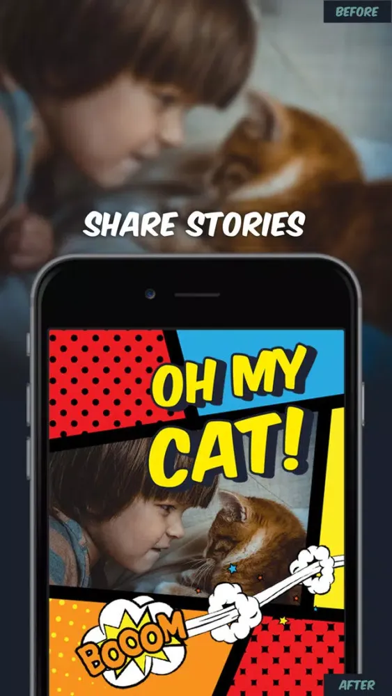 Ảnh chụp màn hình của Comic Strip Maker: Heroes Photo Sticker App