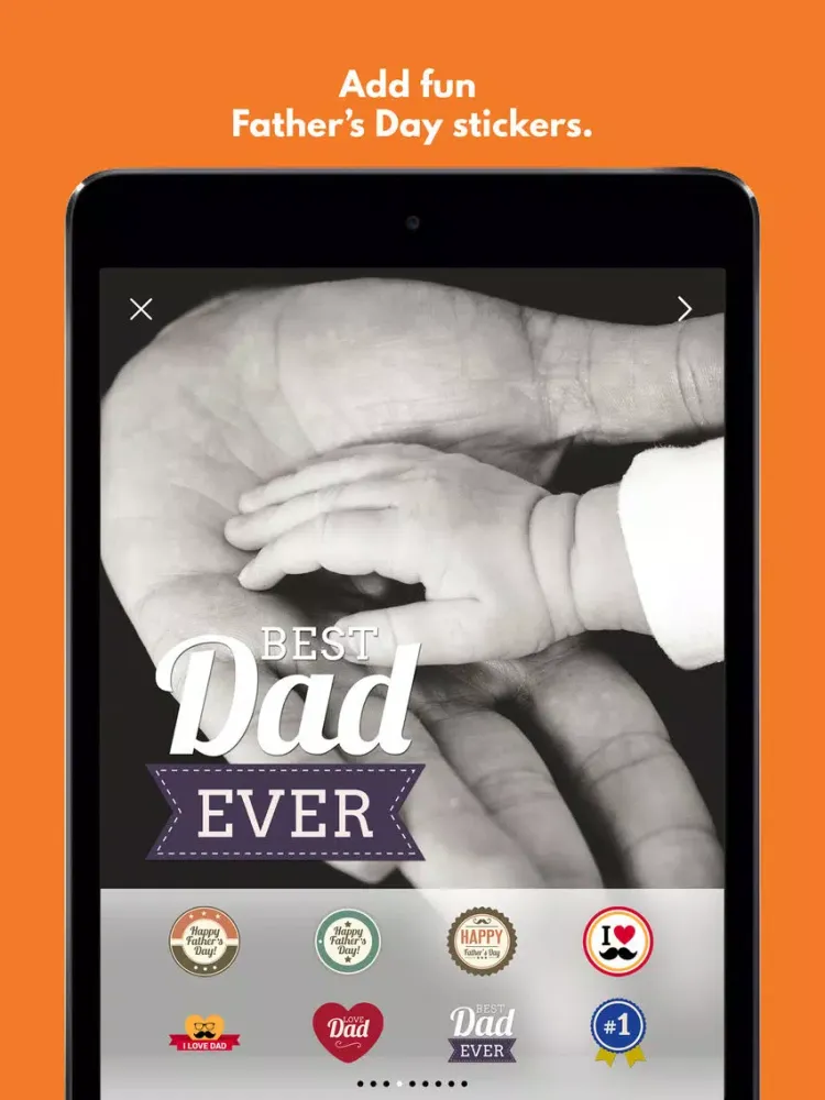 Captures d'écran de Fathers Day: Instant FREE Photo Sticker App iPad 