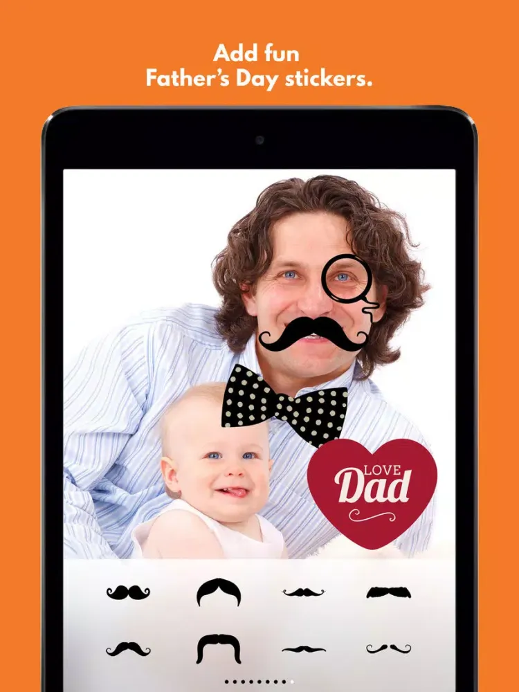 Captures d'écran de Fathers Day: Instant FREE Photo Sticker App iPad 